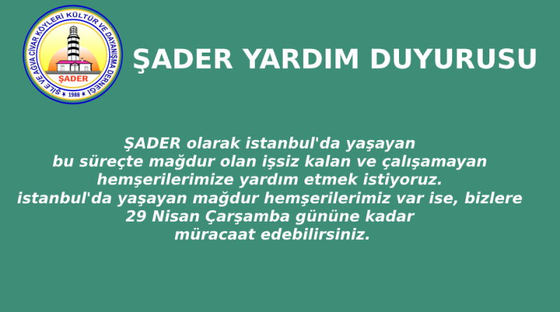 ŞADER’den Şilelilere Maddi Destek